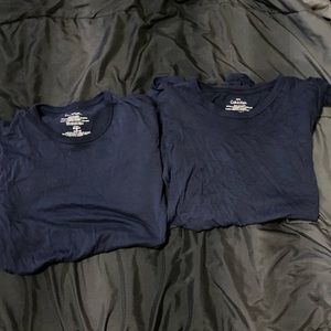 2 Navy Blue Calvin Klein T-Shirts slim fit